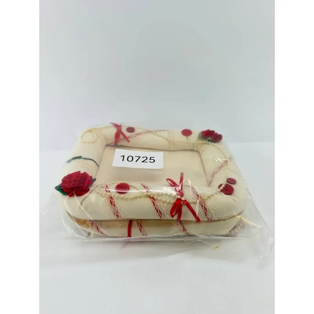 Handmade Fabric Picture Frame Set Floral Lace Ribbon Decorative Photo Frames